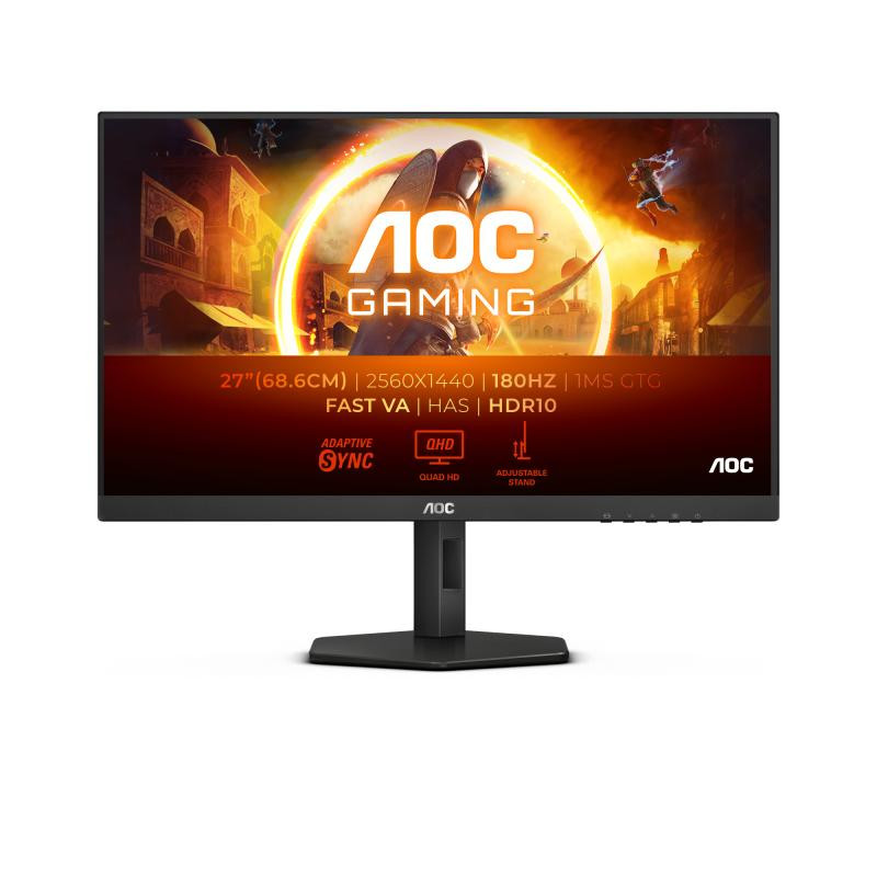 AOC G4 Q27G4XN écran plat de PC 68,6 cm (27") 2560 x 1440 pixels Quad HD LCD Noir, Gris