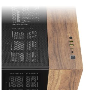 CORSAIR 2500X mATX PC Case, Black/Walnut