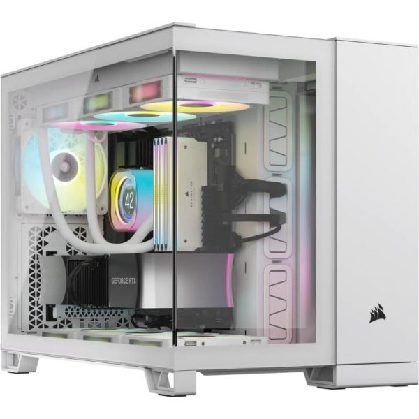Corsair 2500X Micro ATX Dual Chamber PC Case - White