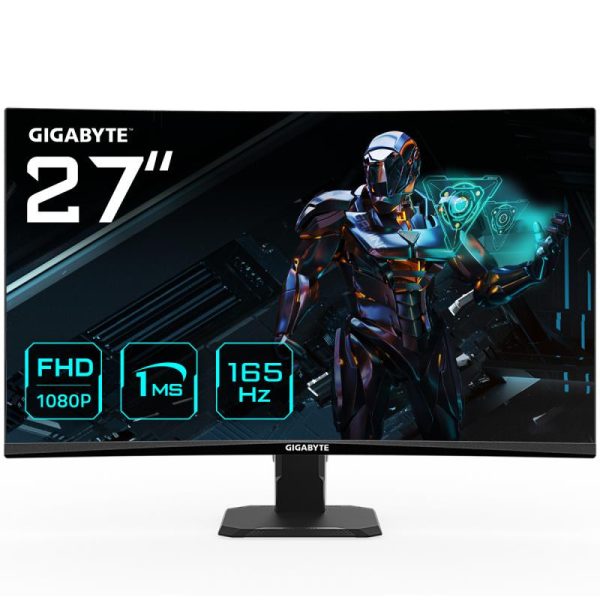 Gigabyte GS27F Moniteur de jeu 27" FHD - 1920 x 1080 (FHD), 165Hz, 1ms, 300 cd/m2, FreeSync Premium, HDR Ready, HDMI 2.0, DisplayPort 1.4