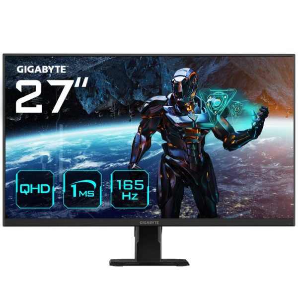 Gigabyte GS27Q Moniteur de jeu 27" QHD - 2560 x 1440 (QHD), 165Hz, 1ms, 300 cd/m2, FreeSync Premium, HDR Ready, HDMI 2.0, DisplayPort 1.4
