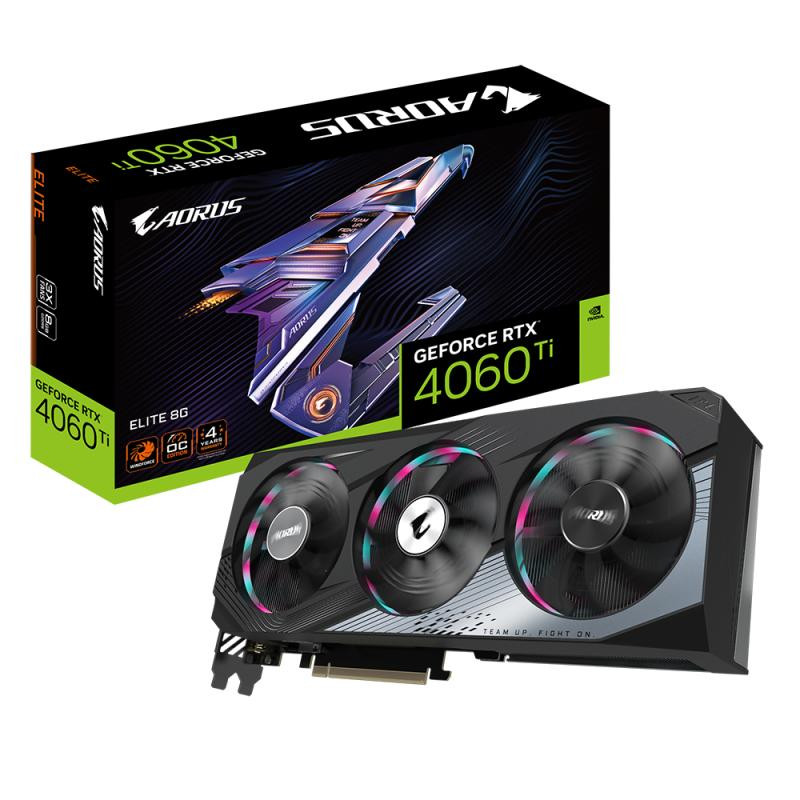 Gigabyte Aorus GeForce RTX 4060 Ti Elite 8G Nvidia 8 Go GDDR6