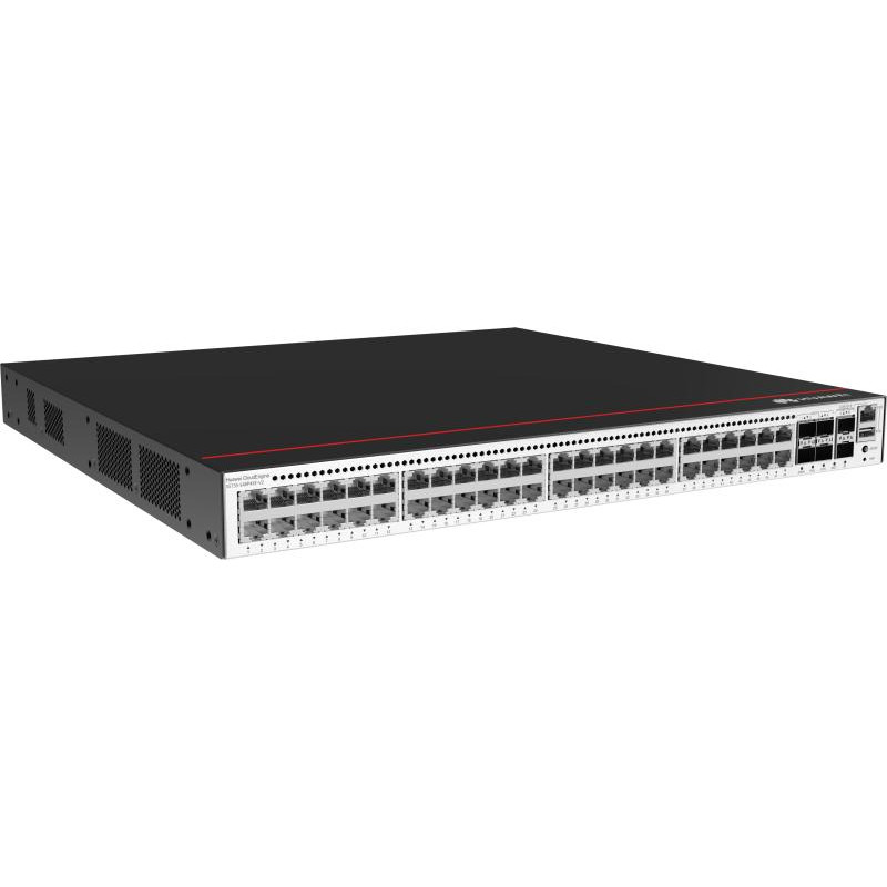 Huawei CloudEngine S5735-S48P4XE-V2 Géré L2 Gigabit Ethernet (10/100/1000) Connexion Ethernet, supportant l'alimentation via ce port (PoE) 1U Noir, Argent