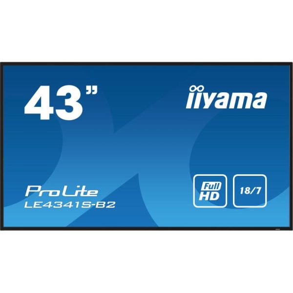 iiyama Prolite LE4341S-B2 Écran plat de signalisation numérique 108 cm (42.5") LCD 350 cd/m² Full HD Noir 18/7