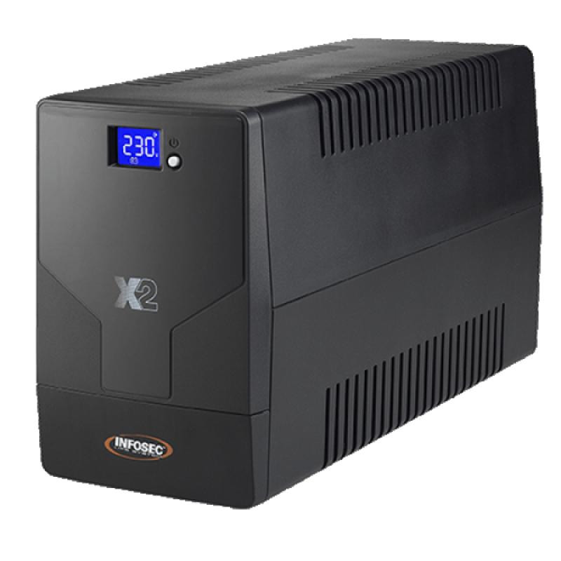 Infosec X2 LCD Touch 1250 FR/SCHUKO - Line Interactive- 1250 VA