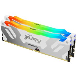 Kingston Technology FURY 32 Go 6000 MT/s DDR5 CL32 DIMM (Kits de 2) Renegade RGB Blanc XMP