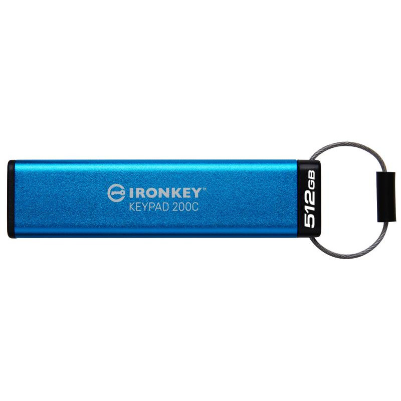 Kingston IronKey Keypad 200C USB-C de 512 Go, Fips 140-3 niveau 3 (en attente) AES-256