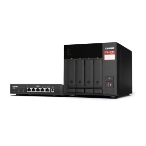 QNAP TS-473A-SW5T Serveur NAS 4 Baies + QSW-1105-5T
