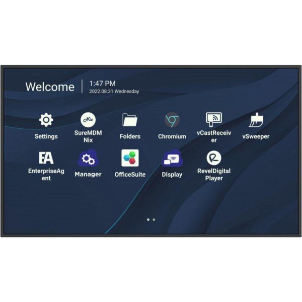 ViewSonic CDE4330 affichage de messages 109,2 cm (43") Wifi 450 cd/m² 4K Ultra HD Noir Intégré dans le processeur Android 11