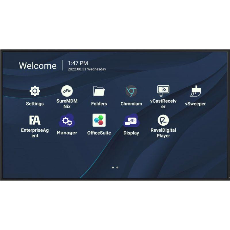ViewSonic CDE7530 affichage de messages 190,5 cm (75") Wifi 450 cd/m² 4K Ultra HD Noir Intégré dans le processeur Android 11