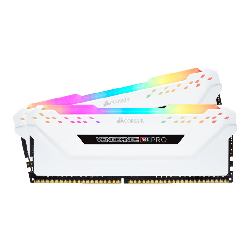 CORSAIR VENGEANCE RGB PRO SERIES 16 GO (2X 8 GO) DDR4 3200 MHZ - BLANC