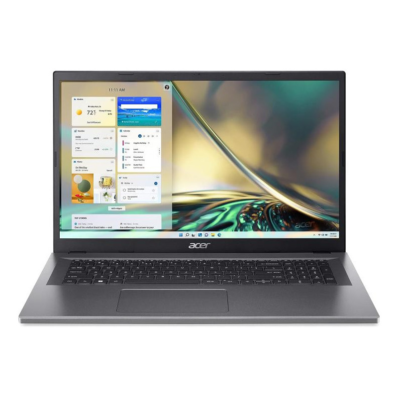 Acer Aspire 3 A317-55P-37VB Intel Core i3 N-series i3-N305 Ordinateur portable 43,9 cm (17.3") Full HD 8 Go LPDDR5-SDRAM 512 Go SSD Wi-Fi 6 (802.11ax) Windows 11 Home Gris