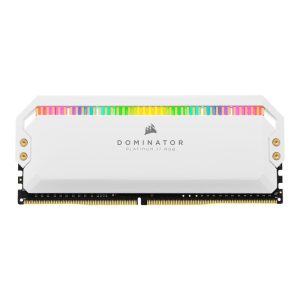 CORSAIR DOMINATOR PLATINUM RGB 32GO DDR4 3200 CL16 ( 4x8GO) BLANC .
