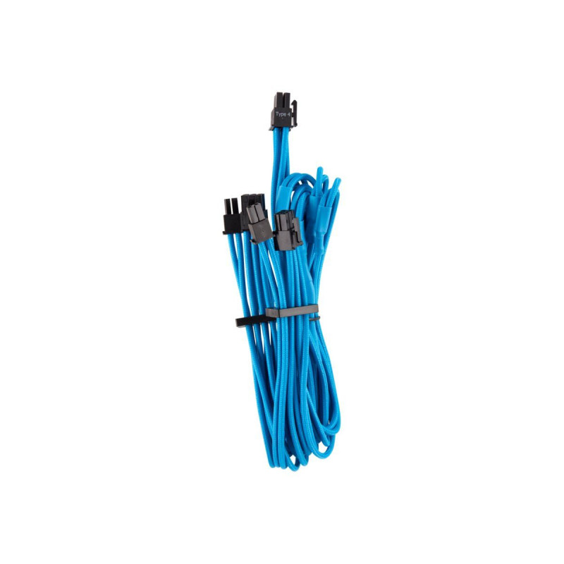 CORSAIR Premium m Sleeved Split PCIe T4 2C Bleu