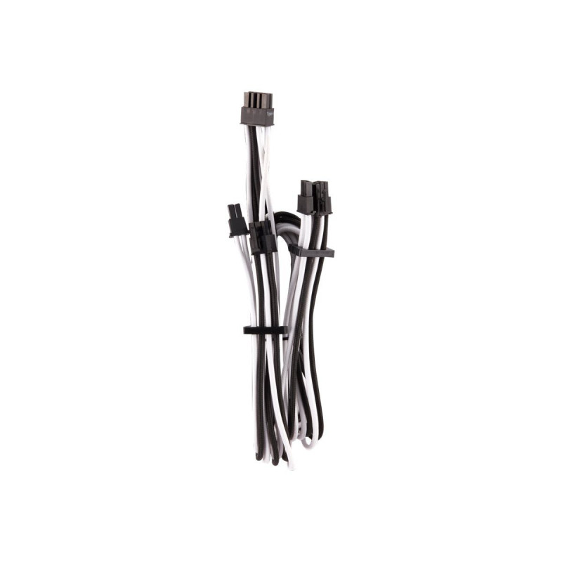 CORSAIR Premium m Sleeved Split PCIe T4 Blanc/Noir