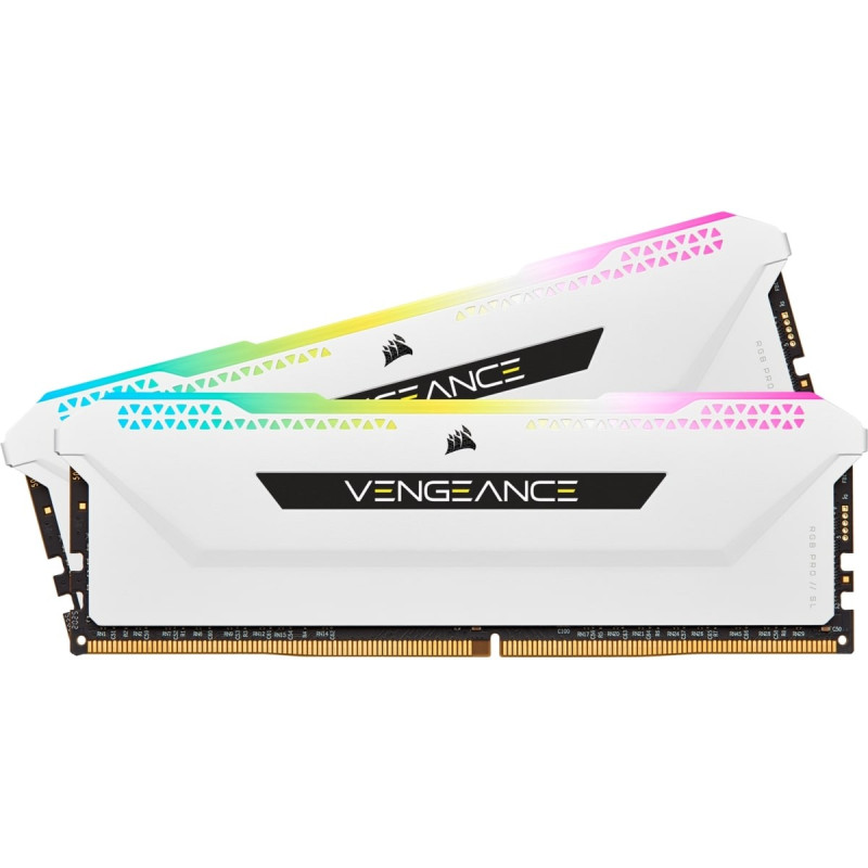 CORSAIR VENGEANCE RGB PRO D4 3200 32G (2x16G) CMH32GX4M2E3200C16W BLANC