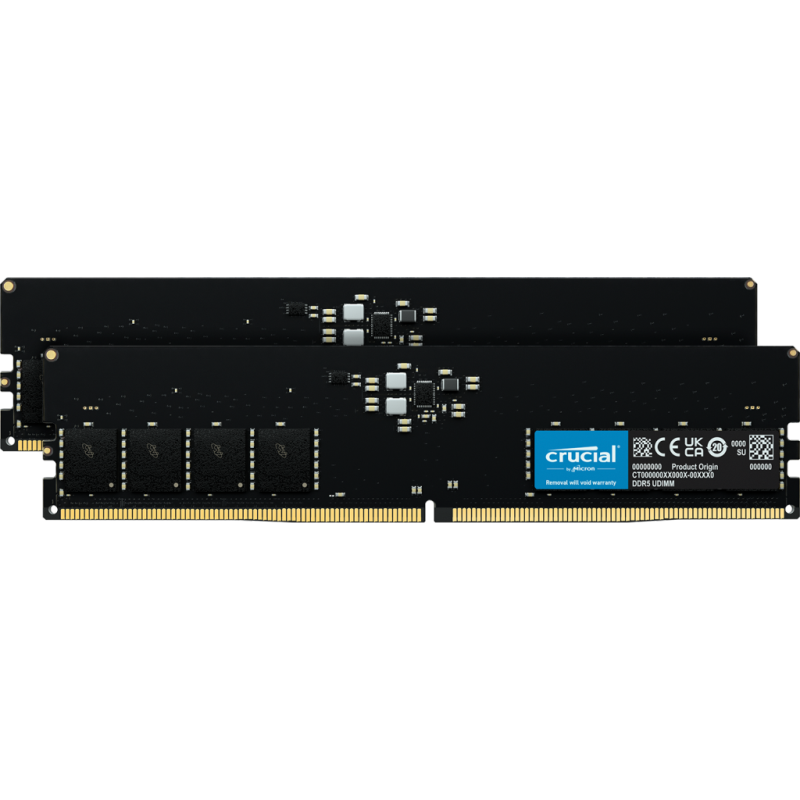 Crucial CT2K32G52C42U5 module de mémoire 64 Go 2 x 32 Go DDR5 5200 MHz ECC