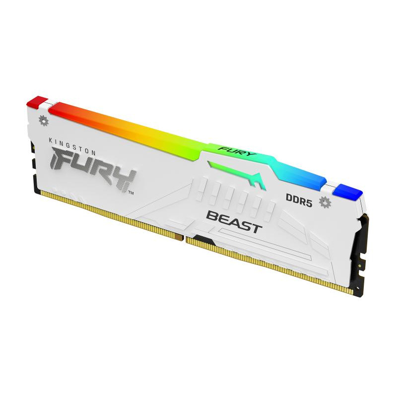 Kingston 16G (1X16G) D5 6000Mhz Fury Beast White RGB EXPO