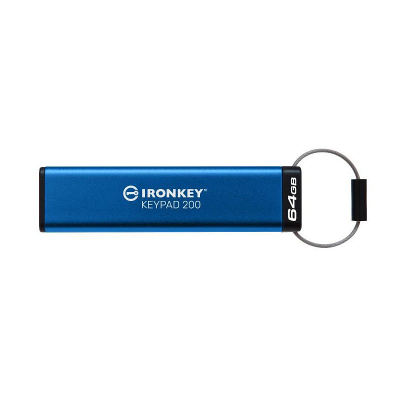 Kingston Technology IronKey Keypad 200 de 64 Go, FIPS 140-3 niveau 3 (en attente), chiffrement AES-256