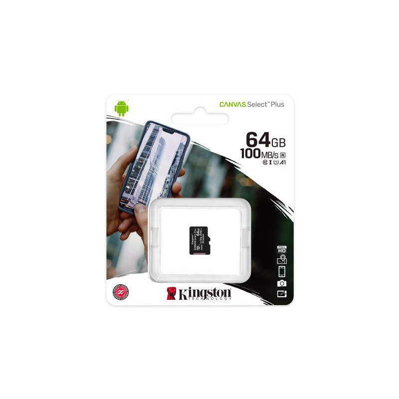 Kingston Carte Micro Sdhc Canvas Select Plus 64G