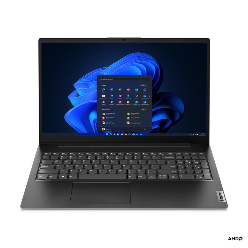 Lenovo V V15 AMD Ryzen™ 3 7320U Ordinateur portable 39,6 cm (15.6") Full HD 8 Go LPDDR5-SDRAM 256 Go SSD Wi-Fi 5 (802.11ac) Windows 11 Home Noir