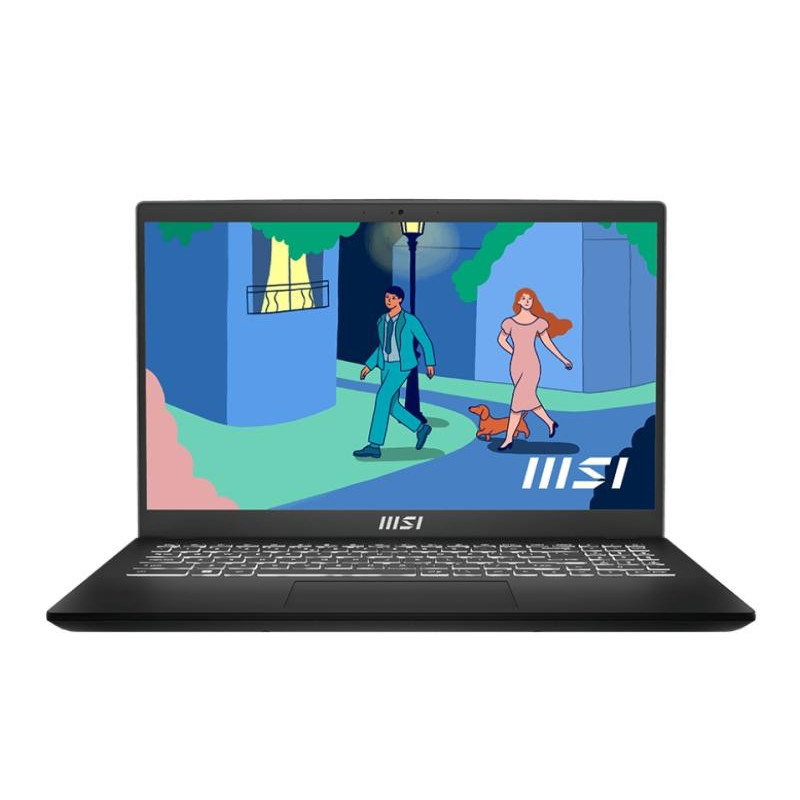 MSI Modern 15 B13M-254FR Intel® Core™ i7 i7-1355U Ordinateur portable 39,6 cm (15.6") Full HD 16 Go DDR4-SDRAM 512 Go SSD Wi-Fi 6 (802.11ax) Windows 11 Home Noir