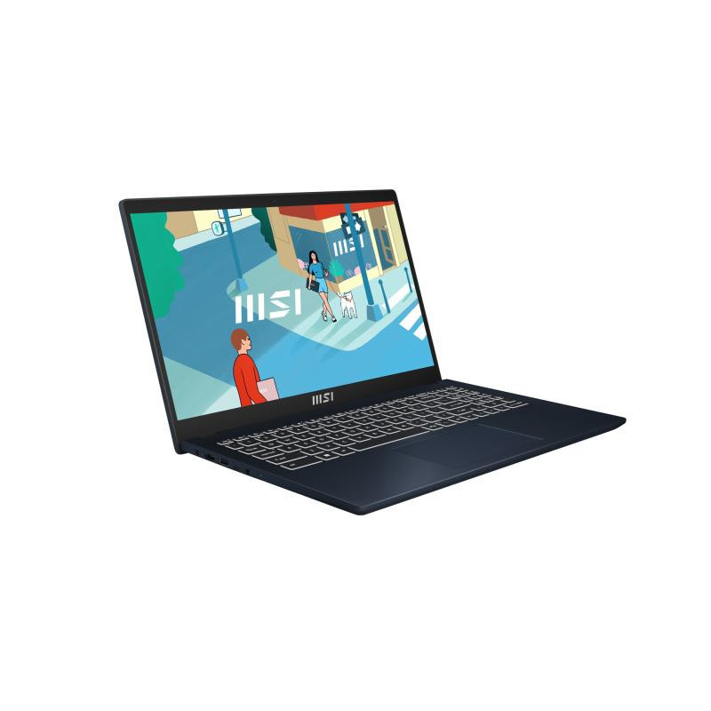 MSI Modern 15 B13M-261XFR Intel® Core™ i5 i5-1335U Ordinateur portable 39,6 cm (15.6") Full HD 8 Go DDR4-SDRAM 512 Go SSD Wi-Fi 6 (802.11ax) DOS gratuit Bleu