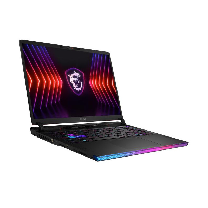 MSI Gaming Raider GE68 HX 14VGG-252FR Intel® Core™ i9 i9-14900HX Ordinateur portable 40,6 cm (16") Quad HD+ 32 Go DDR5-SDRAM 2 To SSD NVIDIA GeForce RTX 4070 Wi-Fi 7 (802.11be) Windows 11 Pro Noir