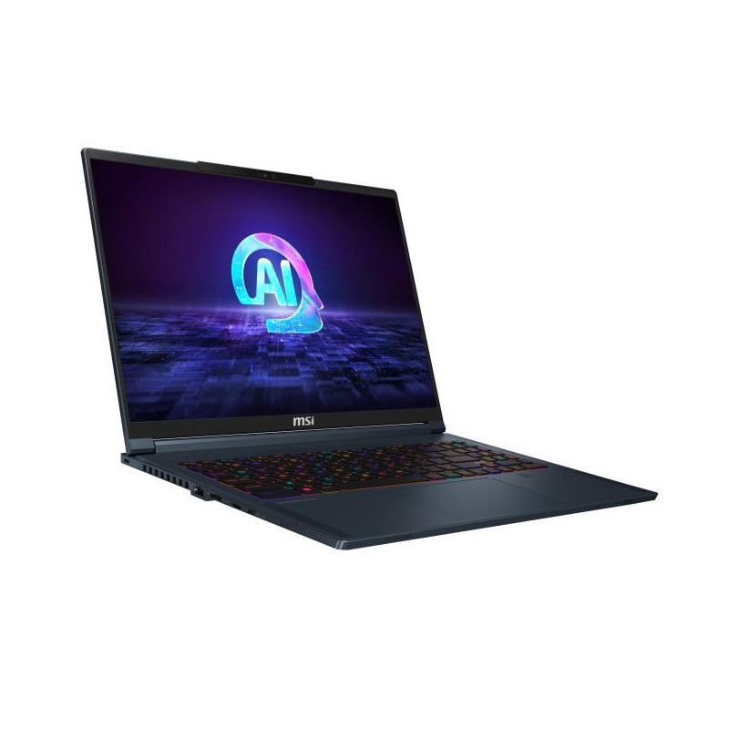 MSI Stealth 16 AI Studio A1VFG-009FR Intel Core Ultra 7 155H Ordinateur portable 40,6 cm (16") Quad HD+ 32 Go DDR5-SDRAM 1 To SSD NVIDIA GeForce RTX 4060 Wi-Fi 7 (802.11be) Windows 11 Pro Bleu