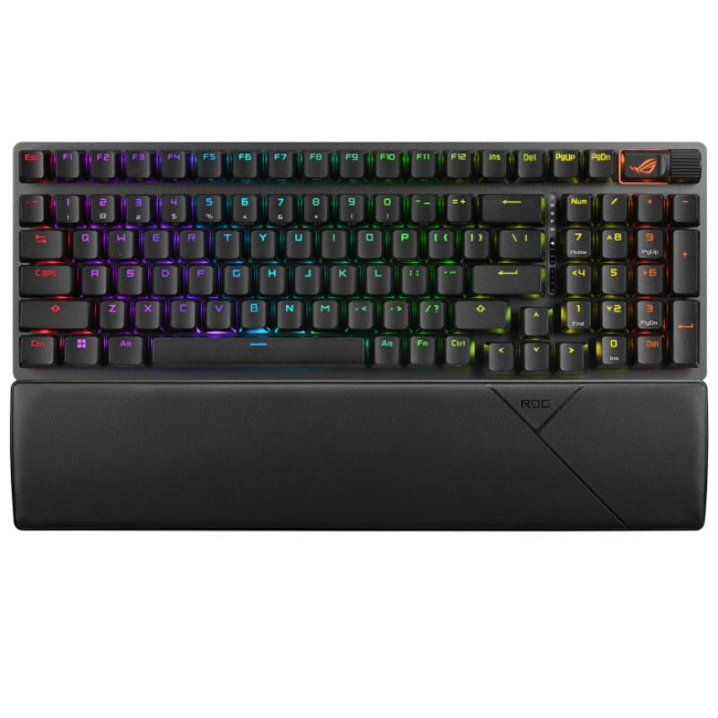 ASUS ROG Strix Scope II 96 Wireless clavier Jouer USB + RF Wireless + Bluetooth Qwerty Français Noir