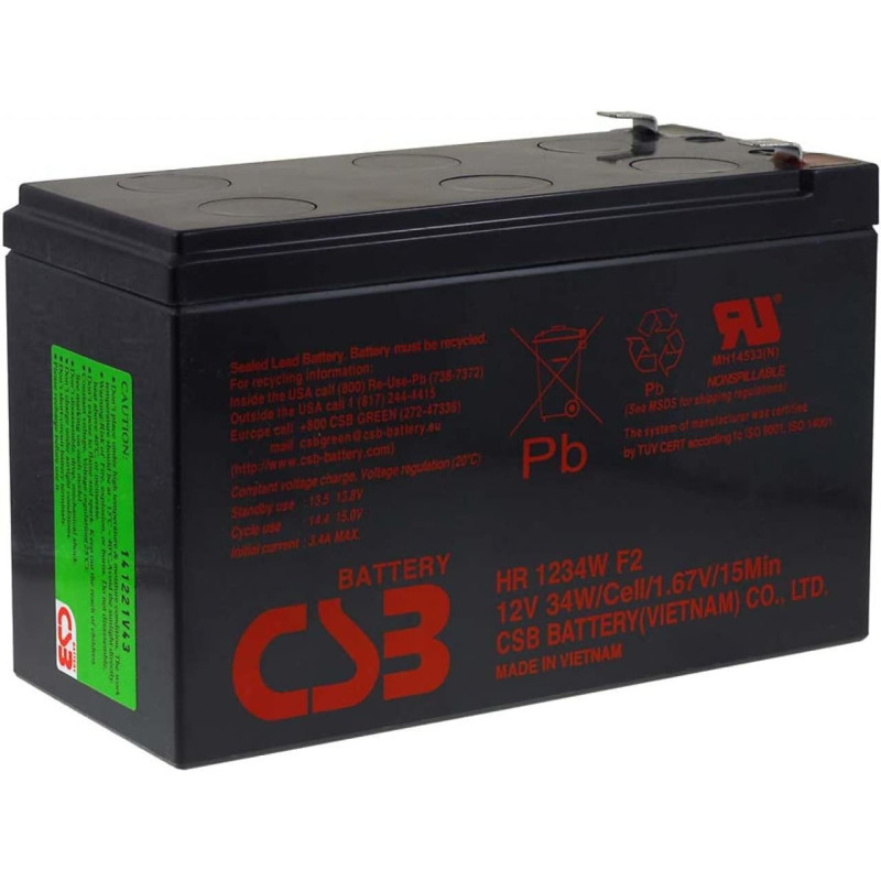 Infosec Batterie CSB HR1234WF2_12V 9Ah