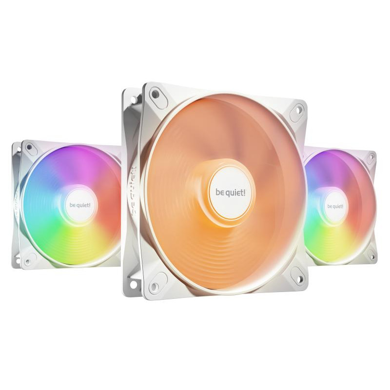 be quiet! Light Wings LX 120 mm PWM | Ventilateur PC ARGB White, Pack de 3