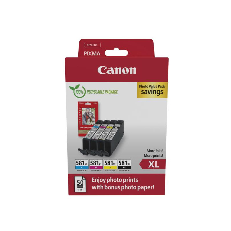 Canon CLI-581XL Ink Cartridge BK/C/M/Y