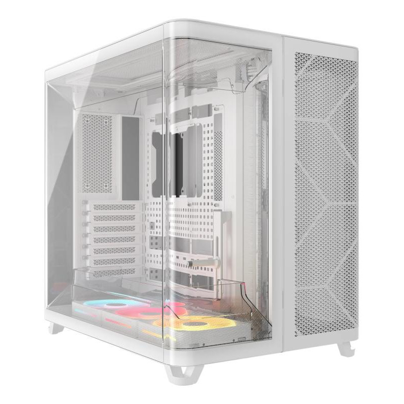 Corsair AIR 5400 LX-R RGB Link Mid-Tower PC Case, White