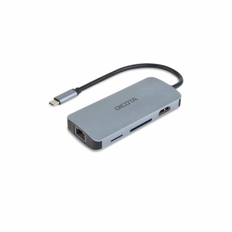 Dicota D32062 hub & concentrateur USB Type-C Argent
