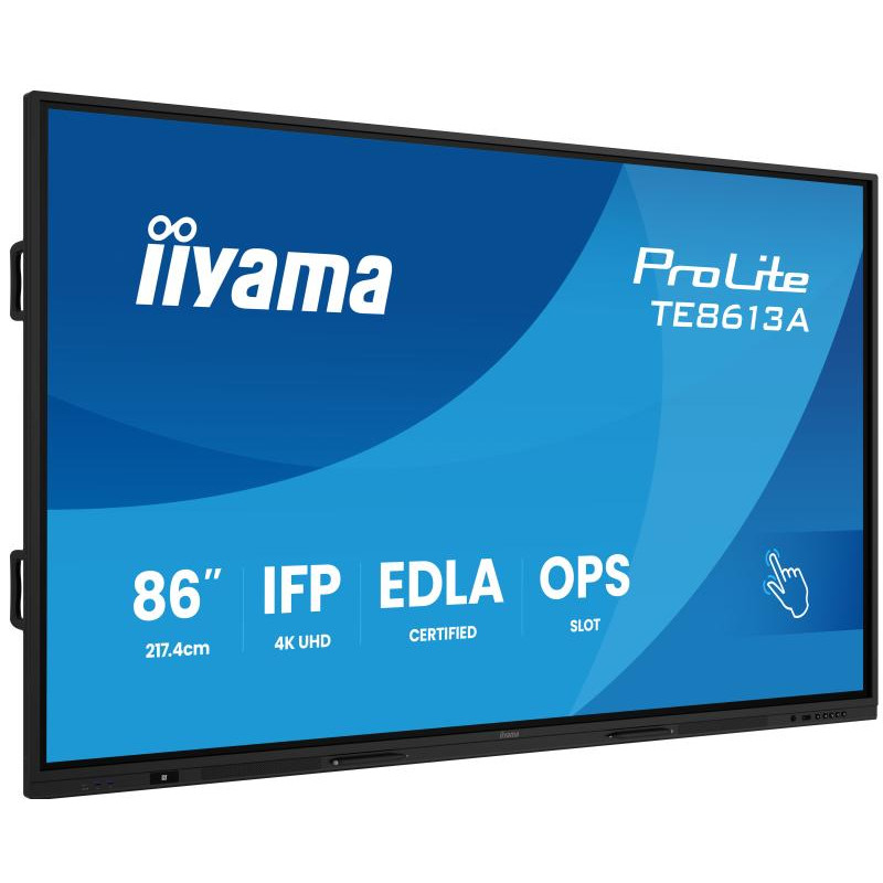 iiyama TE8613A-B2AG Écran d'affichage dynamique En forme de kiosk 2,17 m (85.6") Wifi 500 cd/m² 4K Ultra HD Noir Écran tactile Intégré dans le processeur Android 24/7