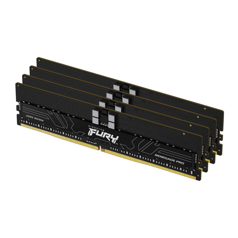 Kingston Fury 128 Go 6400 MT/s DDR5 ECC Reg CL32 DIMM (kit de 4) Renegade Pro EXPO