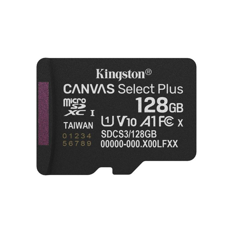 Kingston 128GB micSDXC Canvas Select Plus Gen3 150R A1 (Adaptateur SD non inclus)