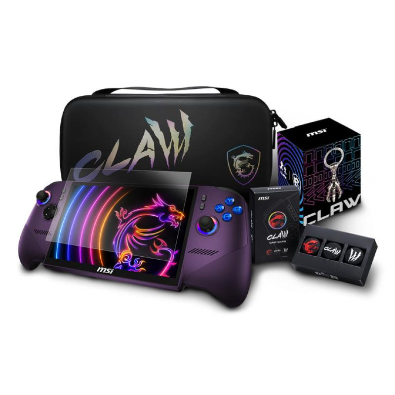 MSI Claw 8 EX AI+ CG3EM Launch Pack-008FR console de jeux portables 20,3 cm (8") 1 To Écran tactile Wifi Violet