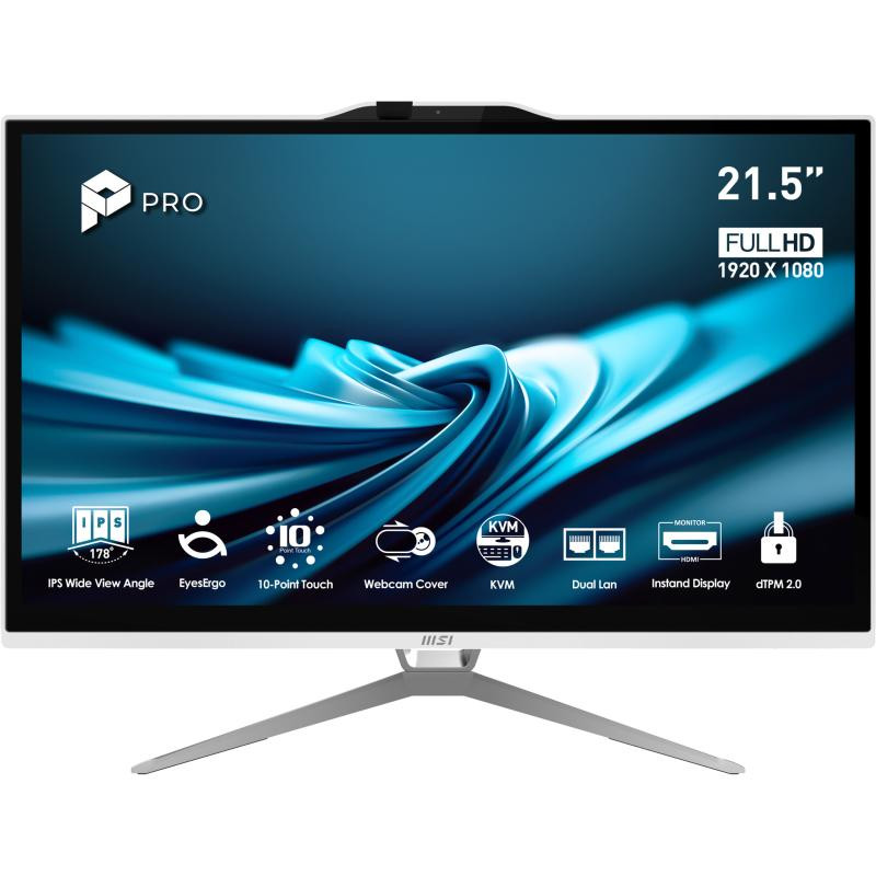 MSI Pro AP222T 14MA-605EU Intel® Core™ i3 i3-14100 54,6 cm (21.5") 1920 x 1080 pixels Écran tactile · 21,5″, Full HD, 8 Go