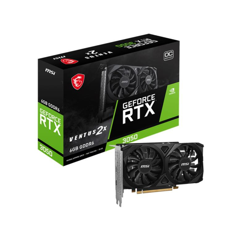 MSI Ventus GeForce RTX 3050 2X E 6G OC Nvidia 6 Go GDDR6