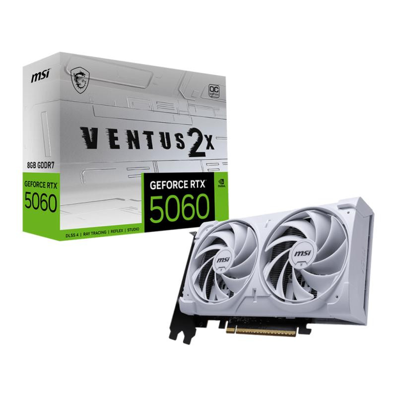 MSI GeForce RTX 5060 8G Ventus 2X OC White Nvidia 8 Go GDDR7
