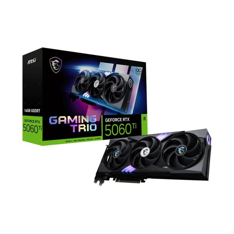 MSI Gaming GeForce RTX 5060 TI 16G Trio OC Nvidia 16 Go GDDR7