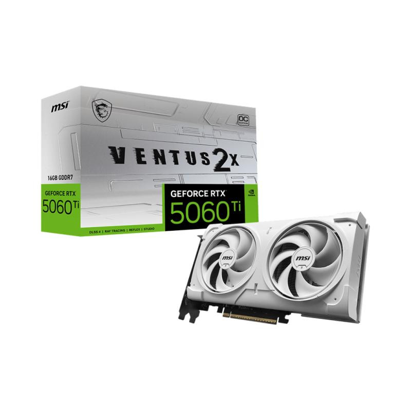 MSI Ventus Geforce RTX 5060 TI 16G 2X OC White Plus
