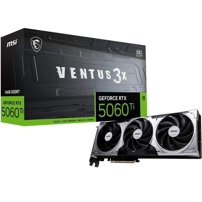 MSI Ventus GeForce RTX 5060 TI 16G 3X OC Nvidia 16 Go GDDR7