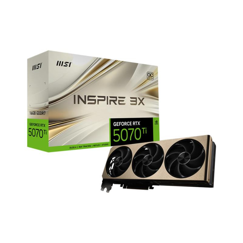 MSI GeForce RTX 5070 Ti 16G Inspire 3X OC Plus Nvidia 16 Go GDDR7