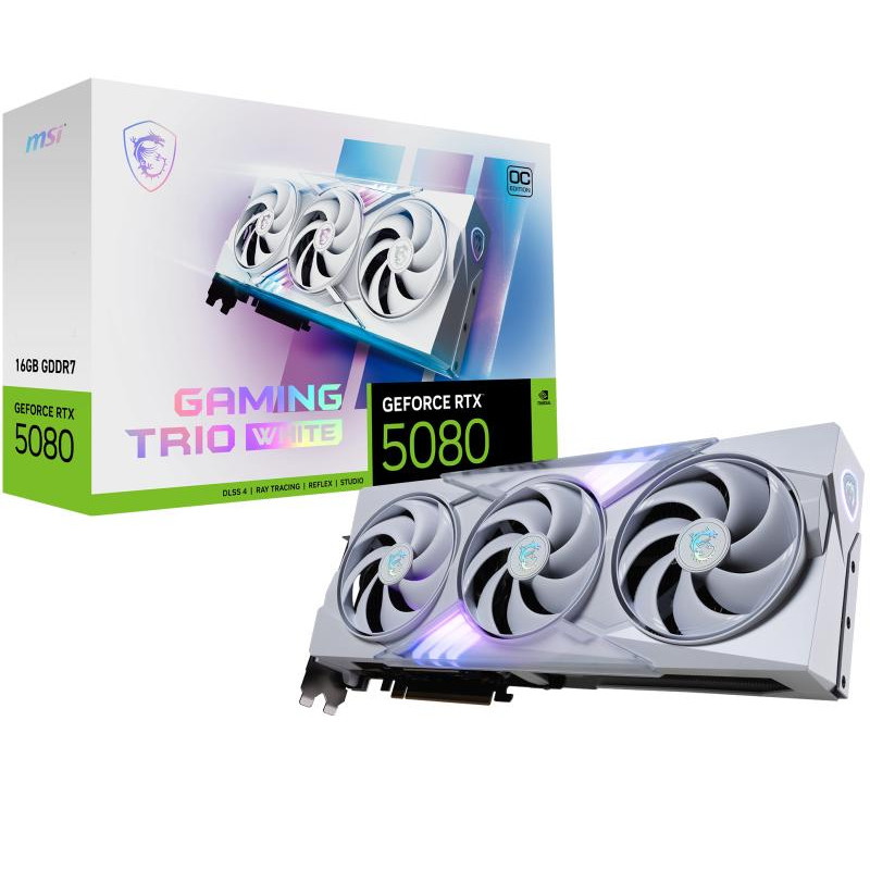 MSI Gaming Geforce RTX 5080 16G Trio OC White