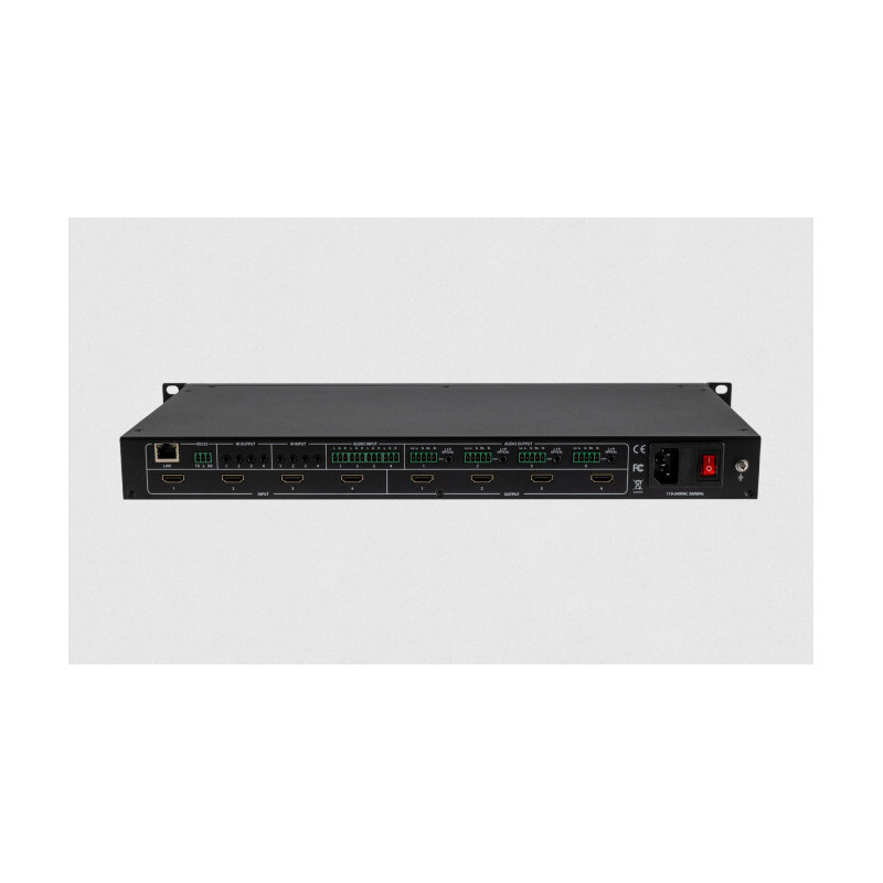 Newhank Matrice HDMI 4x4 4K sans couture avec matrice audio intégrée