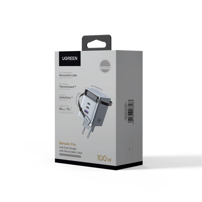 Ugreen Chargeur Rapide 100 W + Câble avec Rouleau