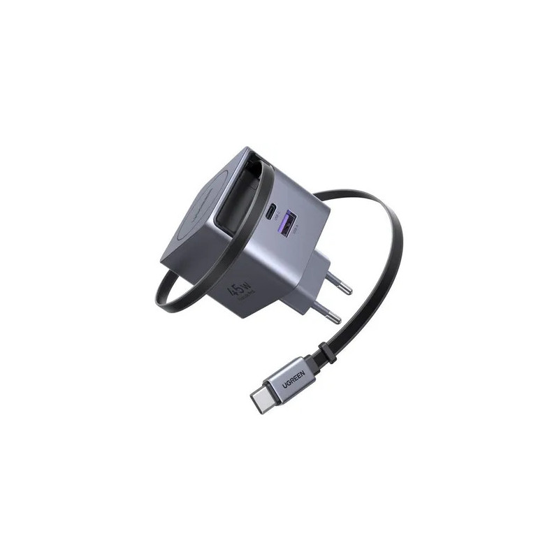 Ugreen Chargeur Rapide 65 W + Câble avec Rouleau